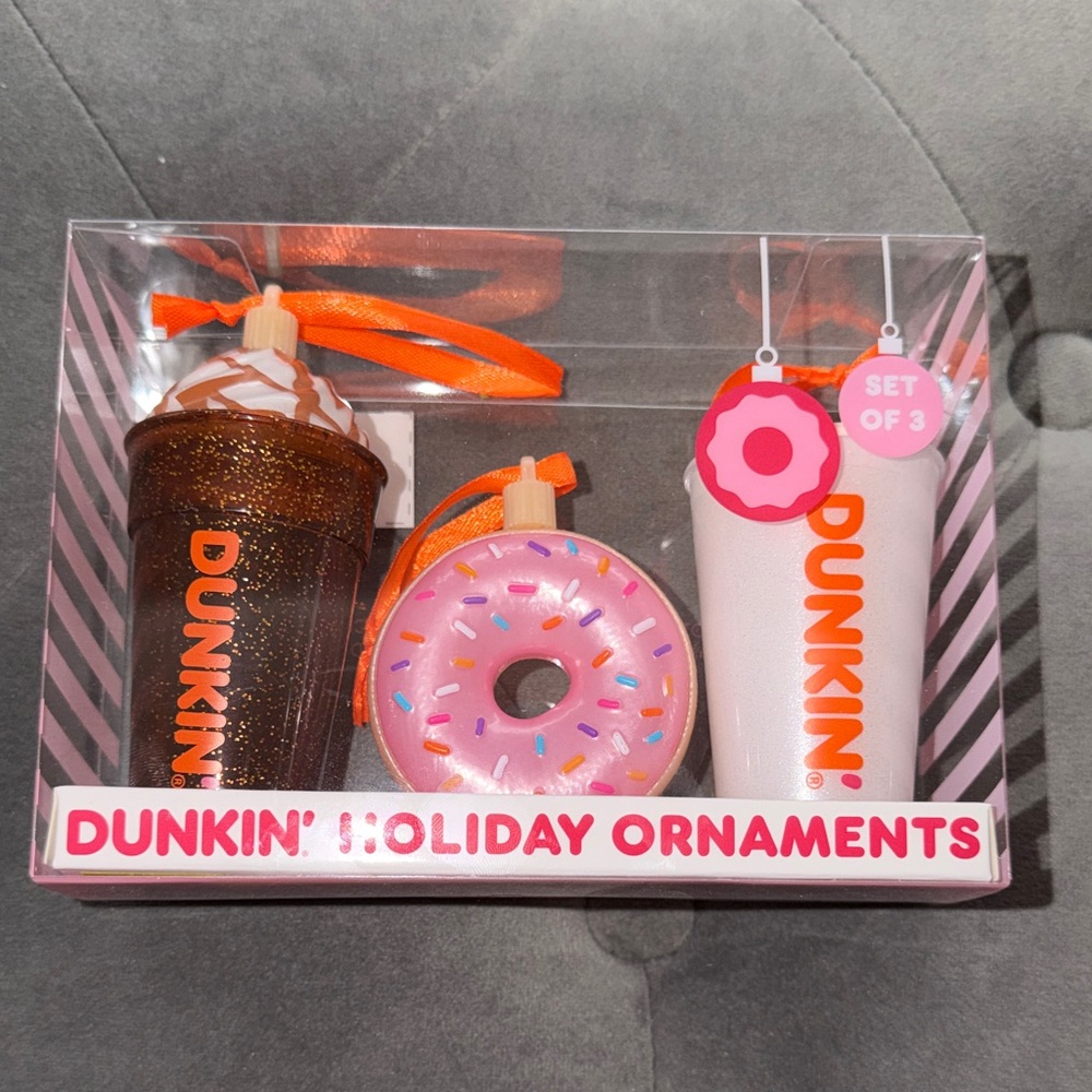 Dunkin Donuts Holiday Ornaments Set
